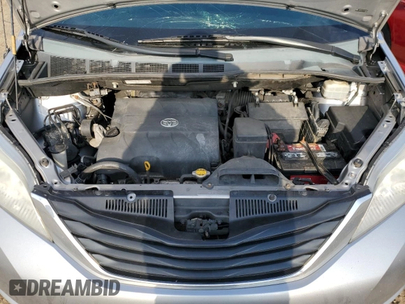 2012 Toyota Sienna LE AAS with VIN 5TDKK3DC7CS211660, listed as a Copart auction lot 46669825 with 187,318 mi miles and Salvage Title. Bid and sale history available at carsss.com. Image 12.