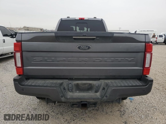 2021 Ford F-350 XL with VIN 1FT8W3BT0MEE06413, listed as a Copart auction lot 42080395 with 140,610 mi miles and Salvage title. Bid and sale history available at DreamBid. Image 6.