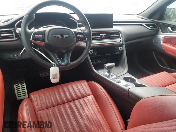 2024 Genesis G70 Sport Advanced with VIN KMTG54SE4RU139233, listed as a Copart auction lot 76180664 with 14,821 mi miles and Non Repairable. Bid and sale history available at carsss.com. Image 8.