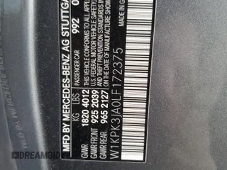 2020 Mercedes-Benz SLC 300 z VIN W1KPK3JA0LF172375, wystawiony jako Copart lot #56552705 z przebiegiem 16 831 mil mil oraz Nie do naprawy. Historia ofert i sprzedaży dostępna na DreamBid. Obrazek 12.