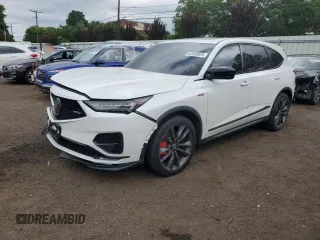 2022 Acura MDX Type S with VIN 5J8YD8H95NL004111, listed as a Copart auction lot 62595525 with 35,894 mi miles and Salvage title. Bid and sale history available at DreamBid. Image 1.