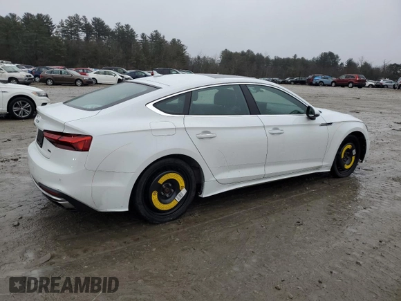 2020 Audi A5 Sportback Premium Plus with VIN WAUCNCF54LA001487, listed as a Copart auction lot 39459044 with 64,816 mi miles. Bid and sale history available at carsss.com. Image 3.