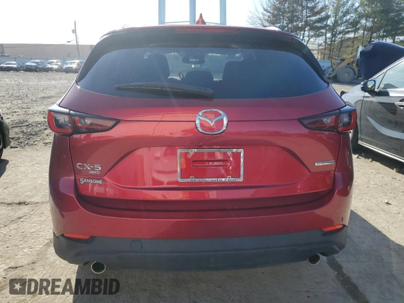 2022 Mazda CX-5 S Premium Plus with VIN JM3KFBEM8N0539513, listed as a Copart auction lot 49634785 with 14,760 mi miles and Salvage Title. Bid and sale history available at carsss.com. Image 6.