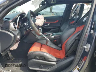 2016 Mercedes-Benz C 63 S AMG with VIN 55SWF8HBXGU104566, listed as a Copart auction lot 51460175 with 57,051 mi miles and Salvage title. Bid and sale history available at DreamBid. Image 7.