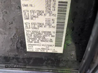 2012 Nissan Frontier Pro-4X z VIN 1N6AD0EV5CC427087, wystawiony jako Copart lot #53487845 z przebiegiem 225 076 mil mil oraz Szkoda całkowita • Salvage title. Historia ofert i sprzedaży dostępna na DreamBid. Obrazek 12.