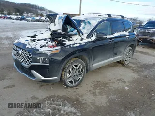 2021 Hyundai Santa Fe Hybrid Limited with VIN KM8S5DA14MU012154, listed as a IAAI auction lot 41283257 with 40,280 mi miles. Bid and sale history available at carsss.com. Image 2.