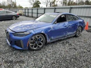 2024 BMW i4 M50 with VIN WBY33AW00RFS45178, listed as a Copart auction lot 46379085 with 0 mi miles and Non Repairable. Bid and sale history available at carsss.com. Image 1.