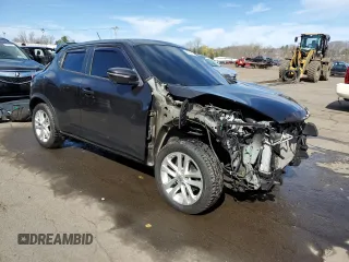 2015 Nissan Juke S with VIN JN8AF5MV6FT560090, listed as a Copart auction lot 53030815 with 107,603 mi miles and Salvage Title. Bid and sale history available at carsss.com. Image 4.