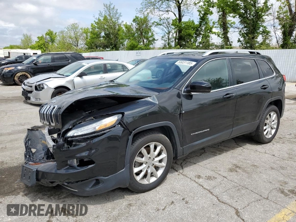 2016 Jeep Cherokee Limited with VIN 1C4PJMDS9GW267854, listed as a Copart auction lot 55031185 with 151,444 mi miles and Salvage title. Bid and sale history available at DreamBid. Image 1.