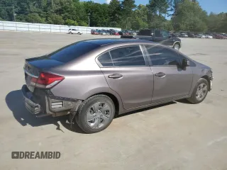 2013 Honda Civic LX with VIN 2HGFB2F58DH533641, listed as a Copart auction lot 58331725 with 79,830 mi miles and Salvage title. Bid and sale history available at DreamBid. Image 3.