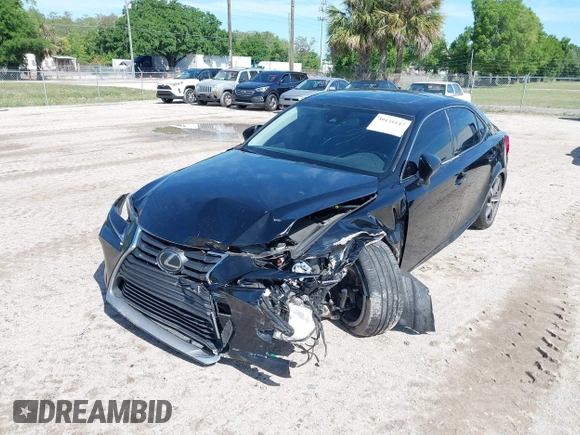 2020 Lexus IS with VIN JTHDA1D29L5107036, listed as a IAAI auction lot 39131147 with 99,738 mi miles. Bid and sale history available at carsss.com. Image 6.