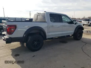 2024 Ford F-150 Raptor with VIN 1FTFW1RG7RFC23614, listed as a Copart auction lot 45560955 with 1,847 mi miles and Salvage Title. Bid and sale history available at DreamBid. Image 3.