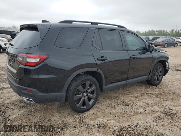 2023 Honda Pilot Sport with VIN 5FNYG1H31PB024807, listed as a Copart auction lot 68918834 with 25,270 mi miles and Salvage Title. Bid and sale history available at carsss.com. Image 3.