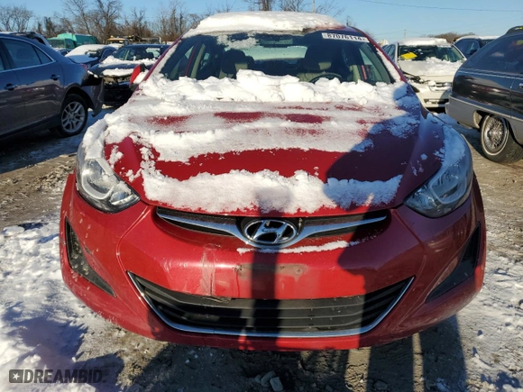 2015 Hyundai Elantra Limited with VIN KMHDH4AE8FU291338, listed as a Copart auction lot 87076114 with 56,494 mi miles and Salvage Title. Bid and sale history available at carsss.com. Image 5.