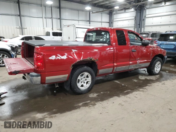 2006 Dodge Dakota SLT with VIN 1D7HW42NX6S717803, listed as a Copart auction lot 89000765 with 139,556 mi miles and Salvage Title. Bid and sale history available at carsss.com. Image 3.