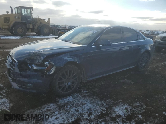 2014 Audi A4 Premium with VIN WAUBFAFL6EA080305, listed as a Copart auction lot 45357845 with 120,508 mi miles and Salvage Title. Bid and sale history available at carsss.com. Image 1.
