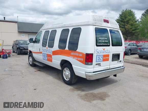2011 Ford Econoline Cargo Commercial with VIN 1FTNE1EW7BDA85540, listed as a IAAI auction lot 42230965 with 90,364 mi miles and . Bid and sale history available at carsss.com. Image 3.