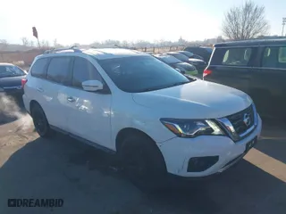 2019 Nissan Pathfinder SV with VIN 5N1DR2MM1KC590948, listed as a IAAI auction lot 41434332 with 96,352 mi miles. Bid and sale history available at carsss.com. Image 1.