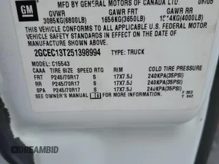 2005 Chevrolet Silverado 1500 LS with VIN 2GCEC13T251398994, listed as a Copart auction lot 47639515 with 188,927 mi miles and Salvage Title. Bid and sale history available at carsss.com. Image 14.