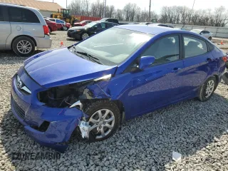 2013 Hyundai Accent GLS with VIN KMHCT4AE8DU310770, listed as a Copart auction lot 51202255 with 108,618 mi miles and Salvage title. Bid and sale history available at DreamBid. Image 1.