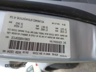 2005 Chrysler 300 with VIN 2C3JA53G85H159623, listed as a IAAI auction lot 41773424 with 127,764 mi miles. Bid and sale history available at carsss.com. Image 9.