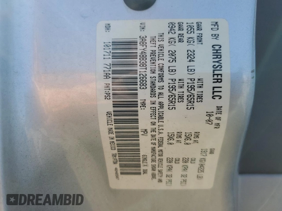 2008 Chrysler PT Cruiser with VIN 3A8FY48B38T126683, listed as a Copart auction lot 78416844 with 117,986 mi miles and Salvage Title. Bid and sale history available at carsss.com. Image 12.