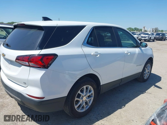 2024 Chevrolet Equinox LT with VIN 3GNAXKEG0RS177209, listed as a IAAI auction lot 41978401 with 16,631 mi miles and . Bid and sale history available at DreamBid. Image 4.