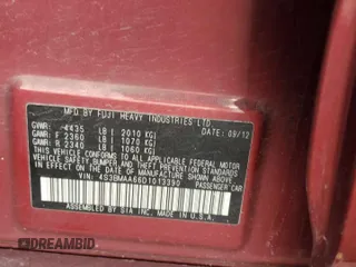 2013 Subaru Legacy 2.5i with VIN 4S3BMAA66D1013390, listed as a Copart auction lot 80126604 with 154,530 mi miles and Salvage title. Bid and sale history available at DreamBid. Image 12.