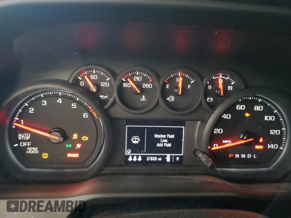 2024 Chevrolet Silverado 1500 Custom with VIN 1GCPDBEK7RZ296362, listed as a Copart auction lot 50384335 with 21,555 mi miles and Salvage Title. Bid and sale history available at DreamBid. Image 9.