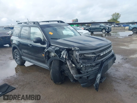 2021 Ford Bronco Sport Badlands z VIN 3FMCR9D96MRA42819, wystawiony jako IAAI lot #41000673 z przebiegiem 58 831 mil mil oraz . Historia ofert i sprzedaży dostępna na DreamBid. Obrazek 1.