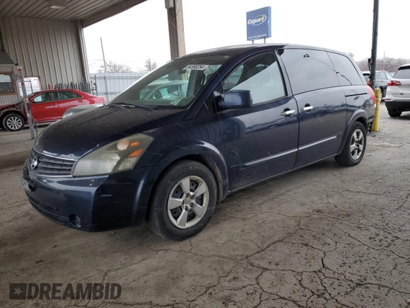 2008 Nissan Quest SL with VIN 5N1BV28U48N105373, listed as a Copart auction lot 84590254 with 162,938 mi miles and Clean Title. Bid and sale history available at carsss.com. Image 1.