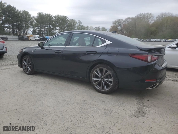 2019 Lexus ES with VIN 58ABZ1B18KU006381, listed as a Copart auction lot 53826425 with 44,501 mi miles and Salvage Title. Bid and sale history available at carsss.com. Image 2.