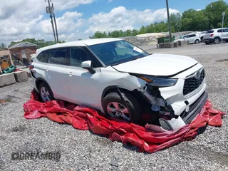 2021 Toyota Highlander L with VIN 5TDCZRAH6MS067507, listed as a IAAI auction lot 38480956 with 23,687 mi miles and . Bid and sale history available at DreamBid. Image 1.