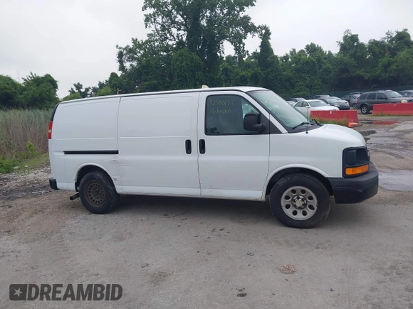 2013 Chevrolet Express Cargo with VIN 1GCSGAFX4D1158758, listed as a IAAI auction lot 42500173 with 235,408 mi miles and . Bid and sale history available at DreamBid. Image 13.