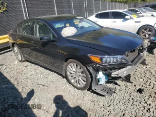 2015 Acura RLX Tech Pkg with VIN JH4KC1F5XFC000005, listed as a Copart auction lot 75747444 with 84,634 mi miles and Salvage Title. Bid and sale history available at carsss.com. Image 4.