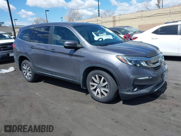 2021 Honda Pilot EX-L with VIN 5FNYF5H57MB046740, listed as a IAAI auction lot 41943366 with 31,198 mi miles and . Bid and sale history available at DreamBid. Image 1.