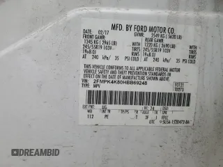 2017 Ford Edge Titanium z VIN 2FMPK4K80HBB69248, wystawiony jako Copart lot #87842685 z przebiegiem 210 209 mil mil oraz Szkoda całkowita • Salvage title. Historia ofert i sprzedaży dostępna na DreamBid. Obrazek 12.