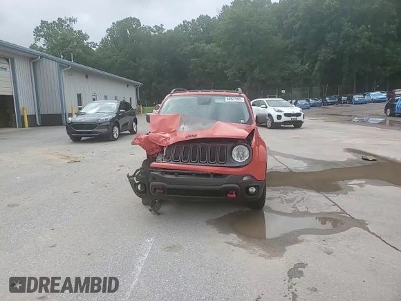 2015 Jeep Renegade Trailhawk with VIN ZACCJBCTXFPB80067, listed as a Copart auction lot 64927985 with Not provided miles and Salvage title. Bid and sale history available at DreamBid. Image 14.