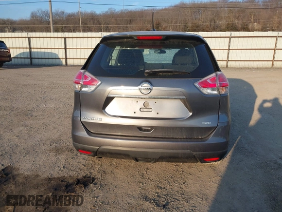 2016 Nissan Rogue S with VIN KNMAT2MV4GP647788, listed as a IAAI auction lot 41282602 with 96,556 mi miles. Bid and sale history available at carsss.com. Image 16.