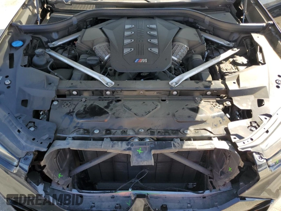 2024 BMW X6 M60i with VIN 5UX43EX04R9S22513, listed as a Copart auction lot 74380844 with 255 mi miles and Salvage Title. Bid and sale history available at carsss.com. Image 11.