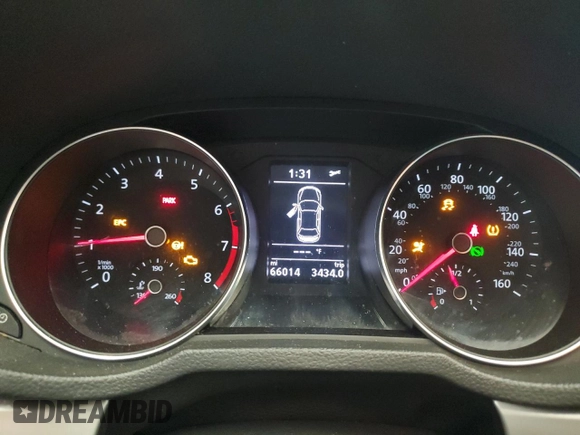2016 Volkswagen Passat S with VIN 1VWAT7A34GC042612, listed as a Copart auction lot 57179225 with 66,014 mi miles and Salvage title. Bid and sale history available at DreamBid. Image 9.