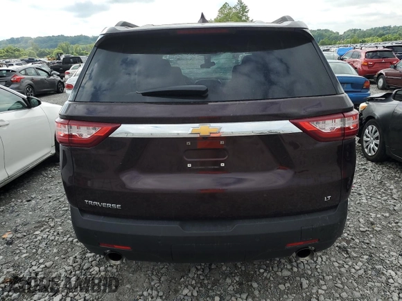 2019 Chevrolet Traverse LT Cloth with VIN 1GNERGKW9KJ201891, listed as a Copart auction lot 58089915 with 71,660 mi miles and Salvage title. Bid and sale history available at DreamBid. Image 6.