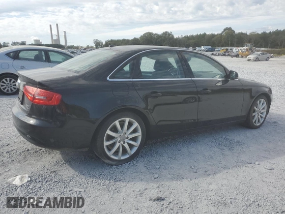 2013 Audi A4 Premium Plus with VIN WAUHFAFL0DA191991, listed as a Copart auction lot 45586335 with 58,855 mi miles and Non Repairable. Bid and sale history available at carsss.com. Image 3.