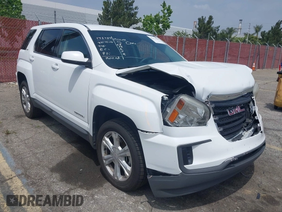 2017 GMC Terrain SLE with VIN 2GKALMEK2H6318433, listed as a IAAI auction lot 42174009 with 187,538 mi miles. Bid and sale history available at carsss.com. Image 1.