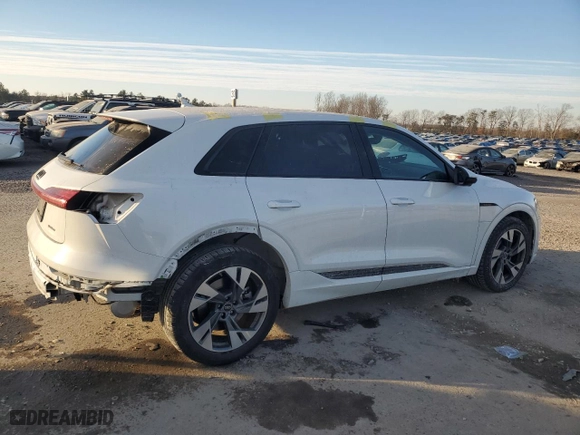 2022 Audi e-tron Premium with VIN WA1AAAGE7NB043670, listed as a Copart auction lot 42147305 with 24,177 mi miles and Salvage Title. Bid and sale history available at carsss.com. Image 3.