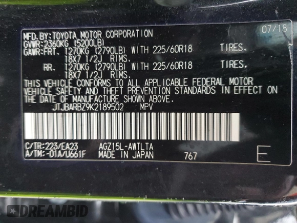 2019 Lexus NX with VIN JTJBARBZ9K2189502, listed as a Copart auction lot 50029065 with 135,449 mi miles and Salvage Title. Bid and sale history available at carsss.com. Image 13.