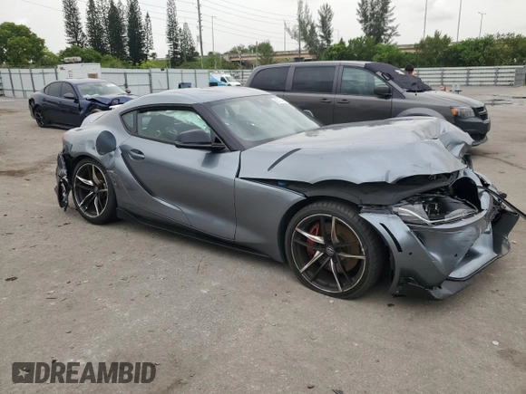 2020 Toyota GR Supra 3.0 with VIN WZ1DB4C06LW032954, listed as a Copart auction lot 62510144 with 0 mi miles and Salvage Title. Bid and sale history available at carsss.com. Image 4.