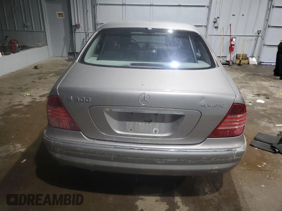2004 Mercedes-Benz S-Class 5.0L with VIN WDBNG84J54A387825, listed as a Copart auction lot 45894265 with 0 mi miles and Salvage Title. Bid and sale history available at carsss.com. Image 6.