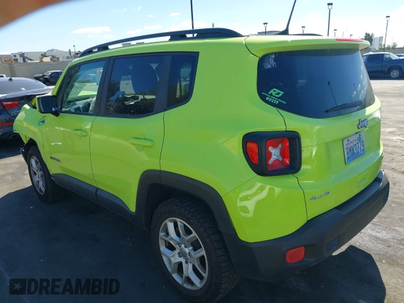 2018 Jeep Renegade Latitude with VIN ZACCJBBB0JPH45346, listed as a IAAI auction lot 41692086 with 98,103 mi miles and . Bid and sale history available at carsss.com. Image 3.