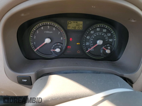 2007 Kia Rio LX with VIN KNADE123X76253489, listed as a Copart auction lot 52176475 with 148,154 mi miles and Salvage Title. Bid and sale history available at carsss.com. Image 9.